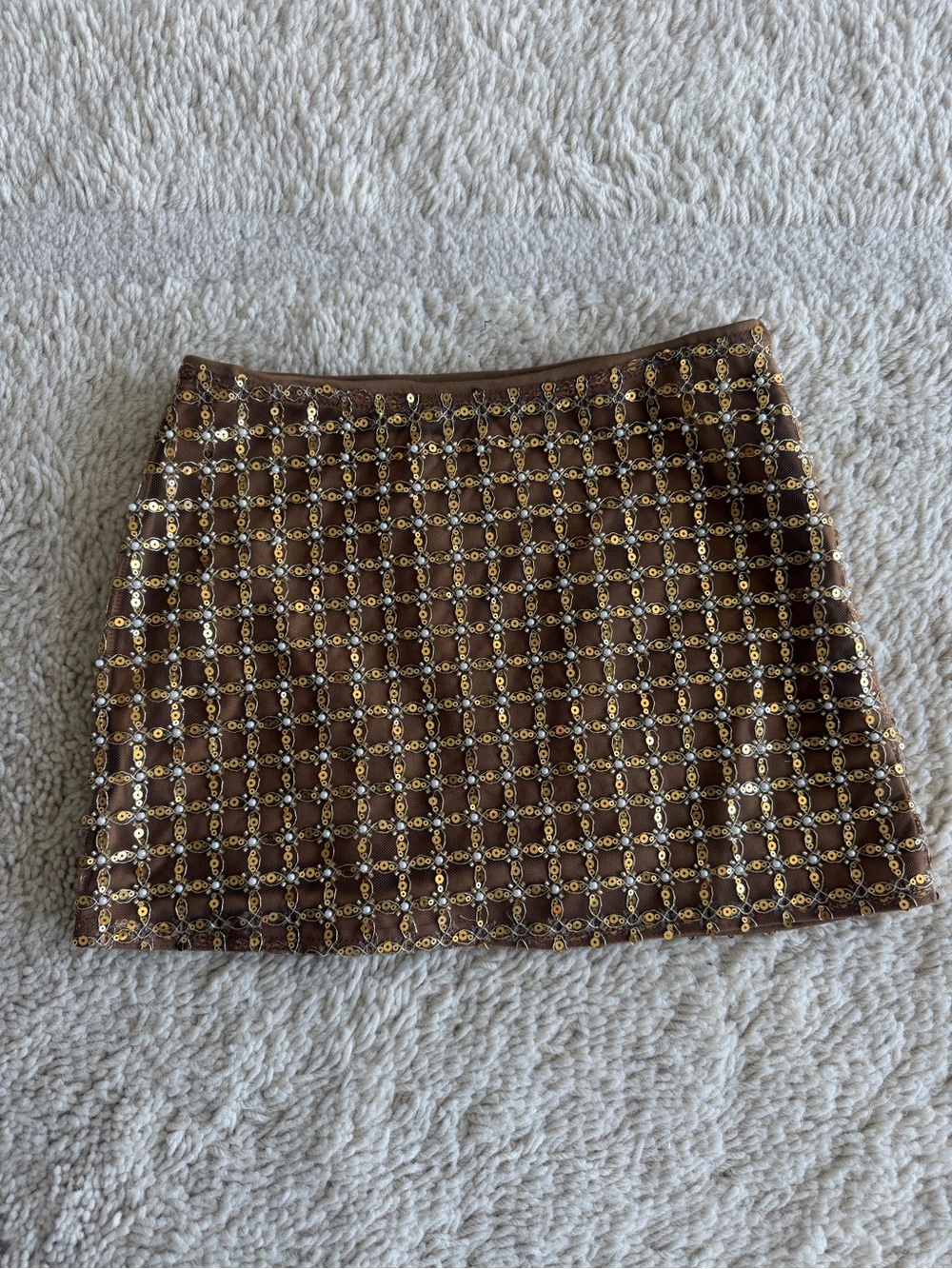 12th Tribe Del Sol Golden Bronze Mini Skirt - Picture 7 of 8